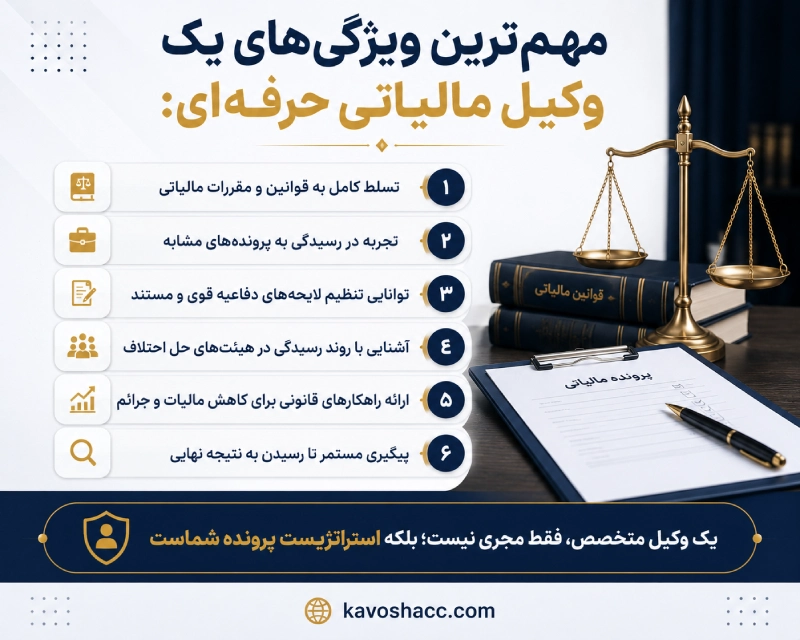 ویژگیهای وکیل مالیاتی حرفه ای